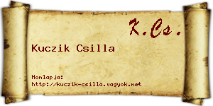 Kuczik Csilla névjegykártya
