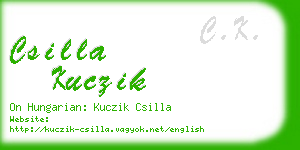 csilla kuczik business card